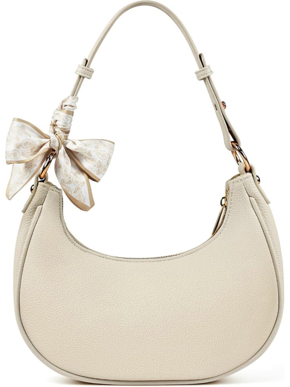 Crescent Shoulder Bag for Women Small Leather Underarm Purse Handbag